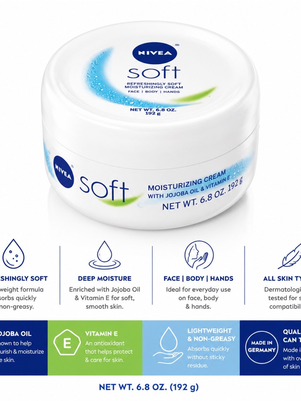 NIVEA Soft Moisturizing Cream — White - Picture 2 of 4